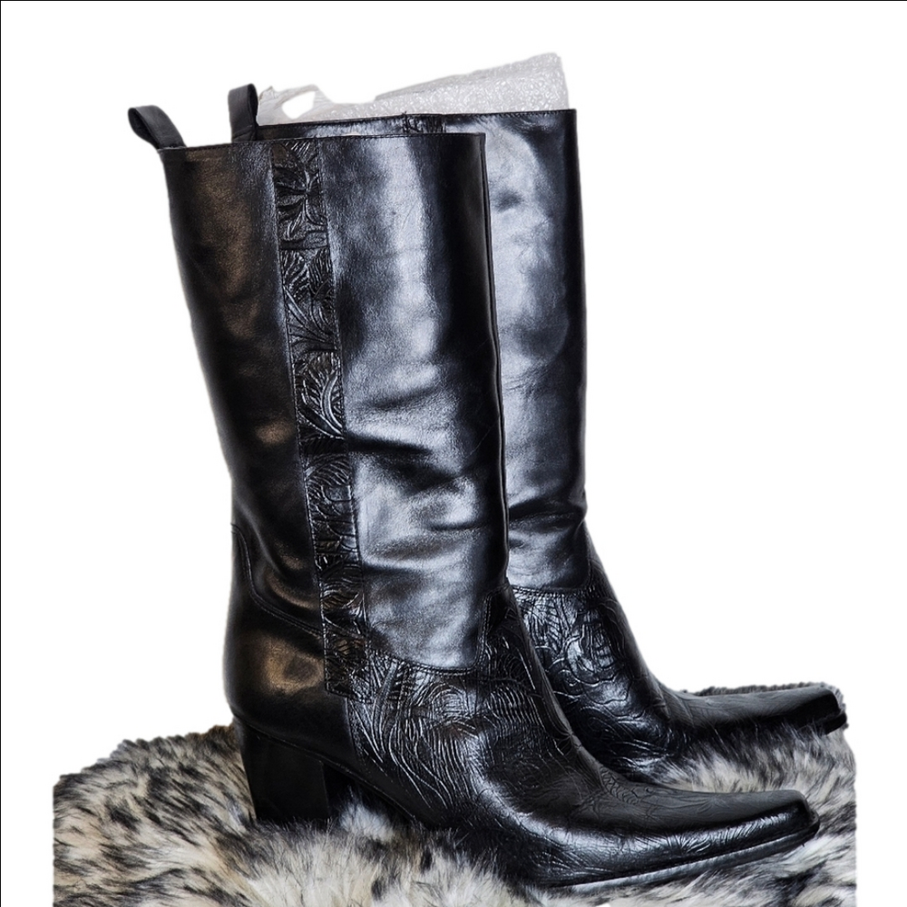 Antonio Melani Tooled Cowgirl Mid Boots, Women's Size 8.5M